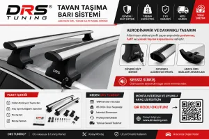 Acura ILX (DE1/DE2/DE3) 2012-2022 Arası ile uyumlu Tavan Barı Trophy Bars Ara Atkı GRİ - Görsel 3