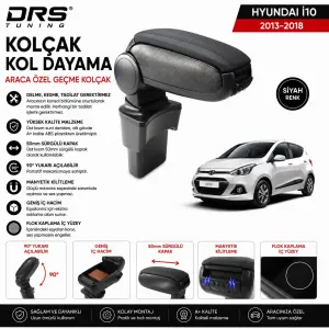 Hyundai İ10 2013 - 2018 Kolçak Kol Dayama Siyah