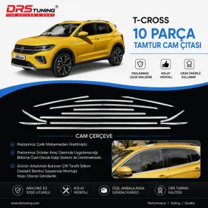 Drs Tuning T-Cross 2018 - 2026 Krom Cam Çerçevesi Parça