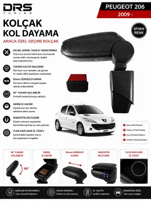 Drs Tuning Peugeot 206 2009 - 2012 Kolçak Kol Dayama Siyah