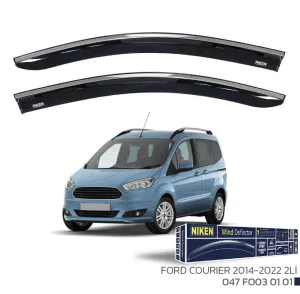 Ford Niken Ford Uyumlu Courier B460 2014-2018 Kromlu Cam Rüzgarlığı 2'Li