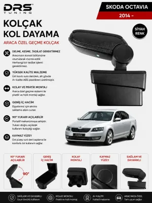 Skoda Octavia 2015 - 2020 Kolçak Kol Dayama Siyah