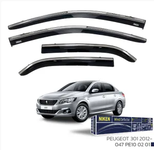 Niken Peugeot Uyumlu 301 2012-2024 (M3) Kromlu Cam Rüzgarlığı 4'Lü