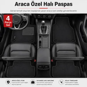 Tüm Araçlara Uyumlu Uygun Araç İçi Halı Paspas - Görsel 2
