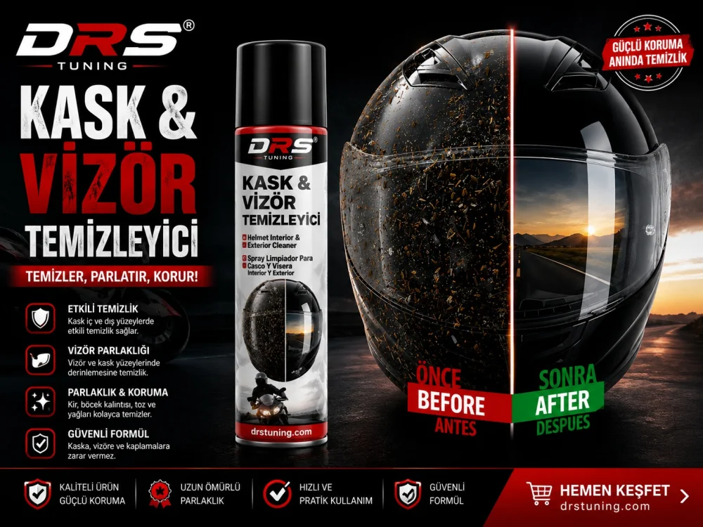 Kask Ve Vizör Temizleyici İç ve Dış Temizlik İçin