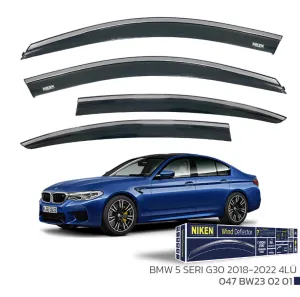 Bmw 5 Serisi 2018-2023 (G30) Niken Kromlu Cam Rüzgarlığı 4'Lü