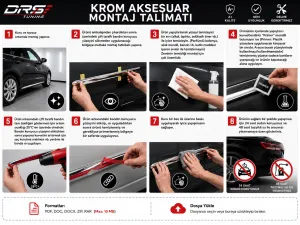 Drs Tuning T-Cross 2018 - 2026 Krom Cam Çerçevesi Parça - Görsel 2