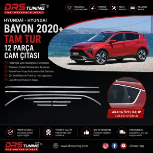 Hyundai Bayon Bc3 Cuv 2021+ Krom Cam Çerçevesi 12 Parça