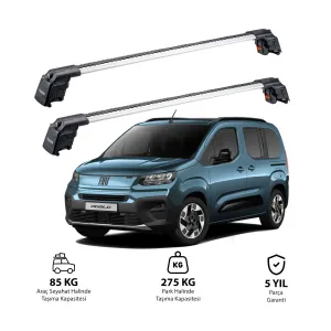 Fiat Doblo K9 2024 - Sonrası TRX2 Thunder Carrier Kilitli Ara Atkı Gri - Görsel 2