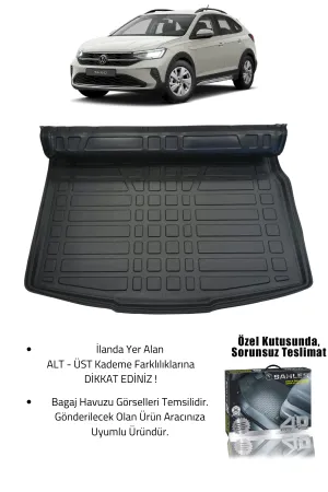 Drs Tuning Sahler Taigo 2021+ Uyumlu 4.5D Premium Havuzlu Paspas ve Liner Marka 3D ALT Bagaj Havuzu - Görsel 2