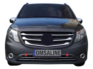 OMSA Mercedes Vito W447 Krom Ön Tampon Çıtası 2 Parça 2014-2024 Arası - Görsel 4