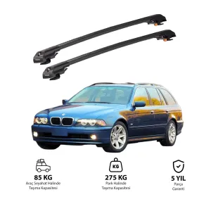 Bmw 5 Serisi 1996-2003 (E39) Series Sw Trx1 Thunder Carrier Kilitli Ara Atkı Siyah