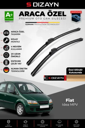 S-Dizayn Fiat Idea Ön Cam Silecek Seti 2004-2005 Premium Araca Özel 60-40 Cm A+ Kalite AOCS-2058
