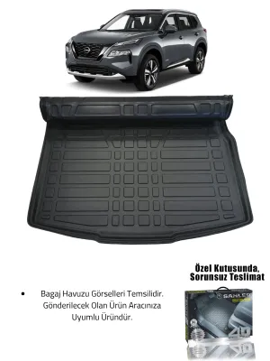 Sahler Nissan X-Trail Elektrikli 2022+ 7 Koltuklu Uyumlu Premium Havuzlu Oto Paspas ve Liner Bagaj Havuzu - Görsel 2