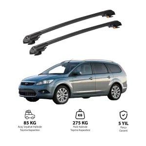 Ford Focus C307 Estate 2004-2011 Trx1 Thunder Carrier Kilitli Ara Atkı Siyah