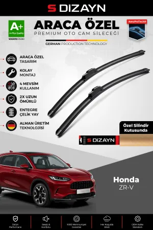 S-Dizayn Honda Zr-V Ön Cam Silecek Seti 2023 Üzeri Premium Araca Özel 65-40 Cm A+ Kalite Aocs-1844