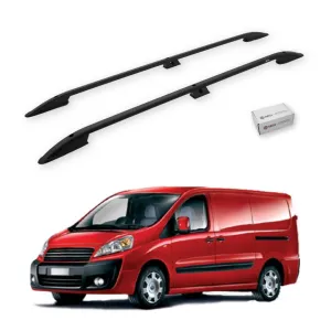 Turtle Fiat Scudo (Mk2) 2006-2016 / Kısa Şasi Tavan Çıtası Crown Siyah