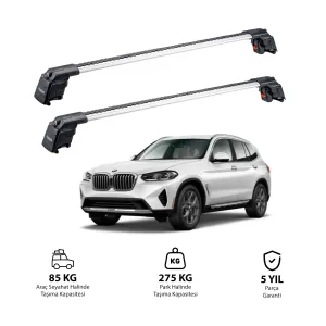 Bmw X3 2018-2023 (G01) Trx2 Thunder Carrier Ara Atkı Gri