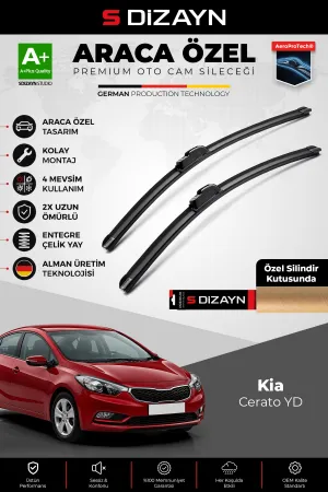 S-Dizayn Kia Cerato Yd Ön Cam Silecek Seti 2013-2018 Premium Araca Özel 60-50 Cm A+ Kalite Aocs-1748