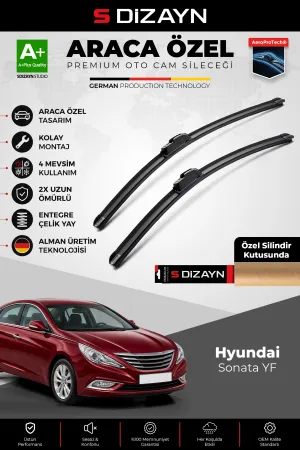 S-Dizayn Hyundai Sonata Yf Ön Cam Silecek Seti 2010-2014 Premium Araca Özel 65-48 Cm A+ Kalite Aocs-