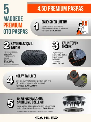 Sahler Nıssan Qashqai Tekna 2014-2021 Uyumlu 4.5D Premium Havuzlu Oto Paspas ve Liner Marka 3D Bagaj Havuzu - Görsel 2