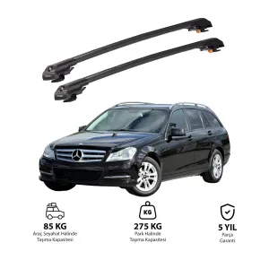 Mercedes-Benz C-Class 2008-2014 Trx1 Thunder Carrier Kilitli Ara Atkı Siyah