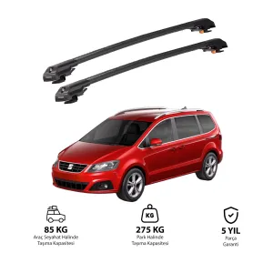 SEAT ALHAMBRA 2010 ve Sonrası TRX1 Thunder Carrier Kilitli Ara Atkı Siyah