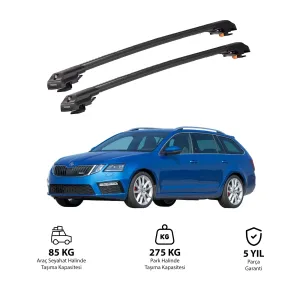 Skoda Octavia 2012-2019 Trx1 Thunder Carrier Kilitli Ara Atkı Siyah