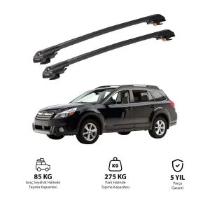 Subaru Outback 2010-2014 Trx1 Thunder Carrier Kilitli Ara Atkı Siyah