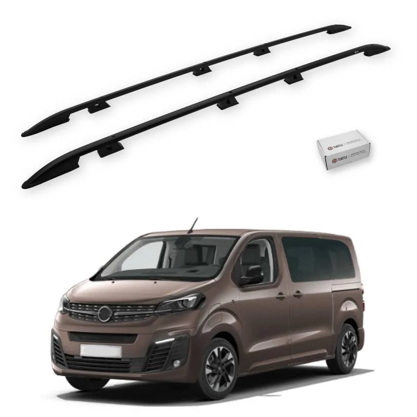 Turtle Opel Zafira Life (Mk3) 2019-2025 / Uzun Şasi Tavan Çıtası Crown Siyah
