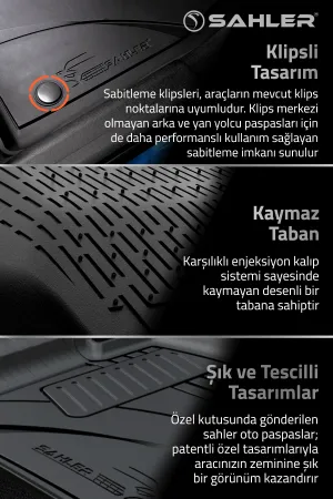 Nissan Townstar 2021 ve Sonrası Uyumlu SAHLER 4.5D Premium Havuzlu Oto Paspas - Townstar - Görsel 4