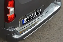 OMSA Peugeot Partner 3 Siyah Krom Arka Tampon Eşiği 2019 ve Sonrası thumb 5