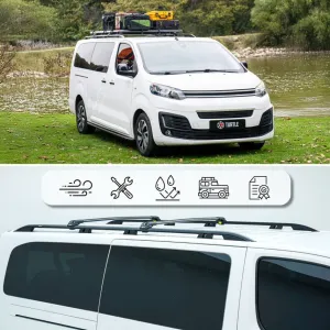 Turtle Drs Tuning Peugeot Tepee Partner 2008-2018 Tavan Çıtası Crown Siyah - Görsel 4
