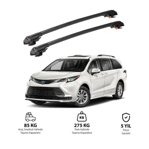 TOYOTA SIENNA 2021 ve Sonrası TRX1 Thunder Carrier Kilitli Ara Atkı Siyah
