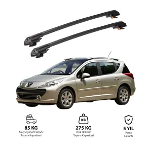 PEUGEOT 207 SW 2002-2008 TRX1 Thunder Carrier Kilitli Ara Atkı Siyah