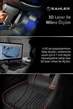 Tourneo Courier 2014-2023 Uyumlu SAHLER Araca Özel 4.5D Havuzlu Oto Paspas - Tourneo Courier - Görsel 5