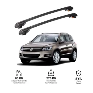 Volkswagen Tiguan 2016 Ve Sonrası Trx1 Thunder Carrier Kilitli Ara Atkı Siyah