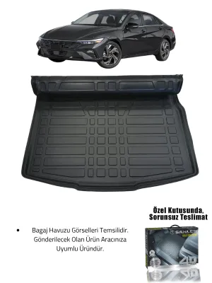 Sahler Hyundai Elantra 2021+ Uyumlu 4.5D Premium Havuzlu Oto Paspas ve Liner Marka 3D Bagaj Havuzu - Görsel 2