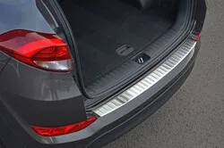 OMSA Hyundai Tucson Siyah Krom Arka Tampon Eşiği 2015-2018 Arası thumb 5