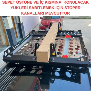 Araç Üstü Taşıma Sepeti 100×120 cm – Thunder Pro Seri - Görsel 3