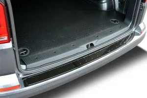 OMSA VW T6 Transporter Siyah Krom Arka Tampon Eşiği Tek Kapılı 2015 ve Sonrası thumb 4