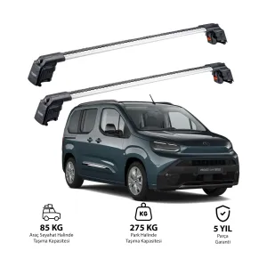 TOYOTA PROACE CITY 2024 - Sonrası TRX2 Thunder Carrier Kilitli Ara Atkı Gri - Görsel 2