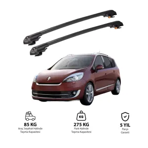 Renault Grand Scenic 2009-2016 Trx1 Thunder Carrier Kilitli Ara Atkı Siyah