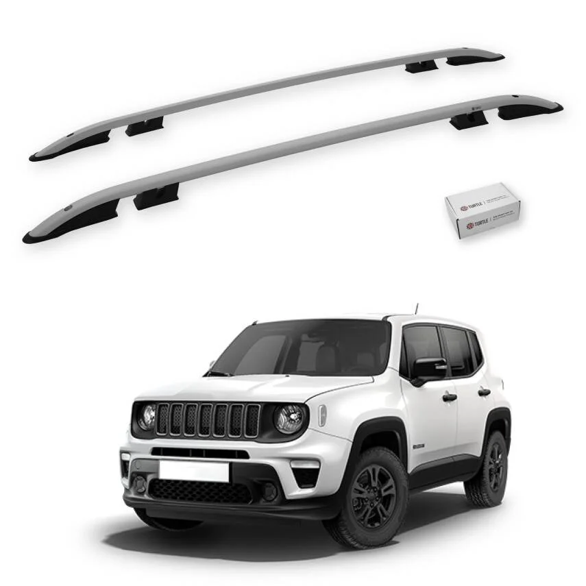 Turtle Jeep Renegade (Bu) 2015-2025 Tavan Çıtası Crown Gri