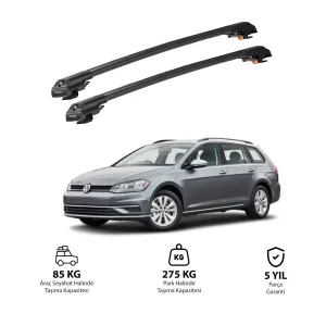 Volkswagen Golf Variant 2012 Ve Sonrası Trx1 Thunder Carrier Kilitli Ara Atkı Siyah