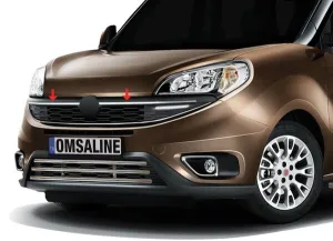OMSA Fiat Doblo Facelift Krom Ön Panjur Çıtası 2 Parça 2015-2021 Arası thumb 3