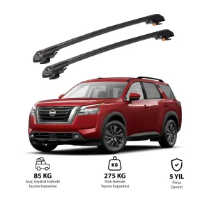 Nissan Pathfinder 2021-2025 Trx1 Thunder Carrier Kilitli Ara Atkı Siyah