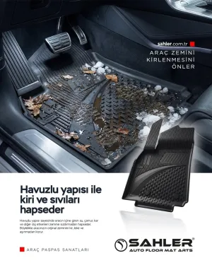MG HS Benzinli 2025 ve Sonrası Uyumlu 4.5D Premium Havuzlu Oto Paspas -Hybrid Motorlulara Uymaz! - Görsel 2