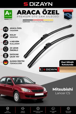 S-Dizayn Mitsubishi Lancer Cs Ön Cam Silecek Seti 2003-2008 Premium Araca Özel 60-45 Cm A+ Kalite Ao