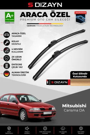S-Dizayn Mitsubishi Carisma Da Ön Cam Silecek Seti 1995-2004 Premium Araca Özel 53-50 Cm A+ Kalite A